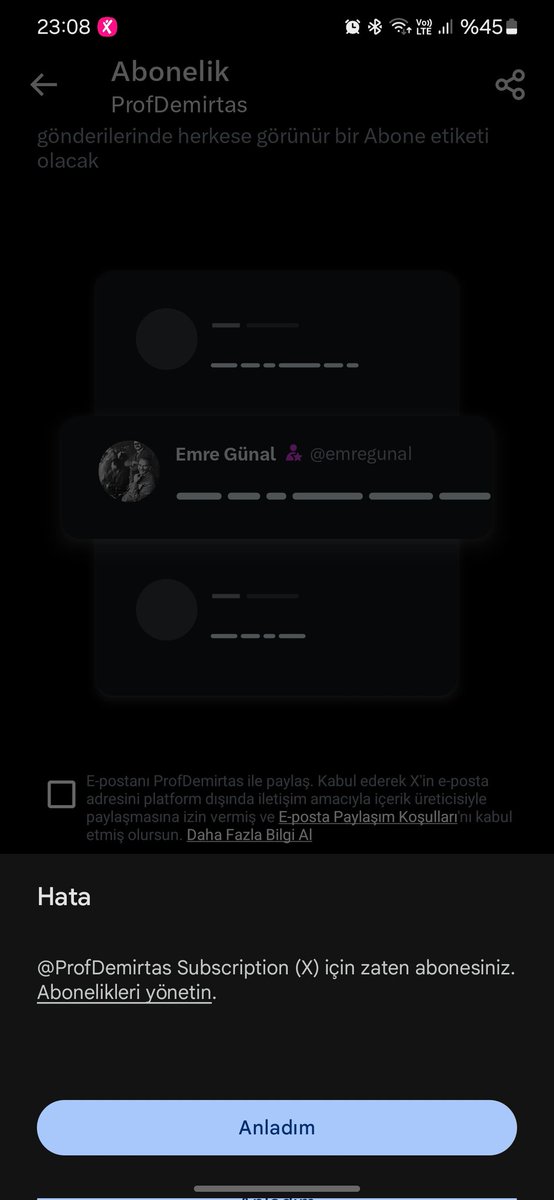 emregunal's tweet photo. @ProfDemirtas Hocam ben size abone oldum ama abone olmamış gibi gözüküyorum sizin onayiniz mi gerekiyor yada ben bir yanlış mi yaptim? https://t.co/jjIWVgobPQ