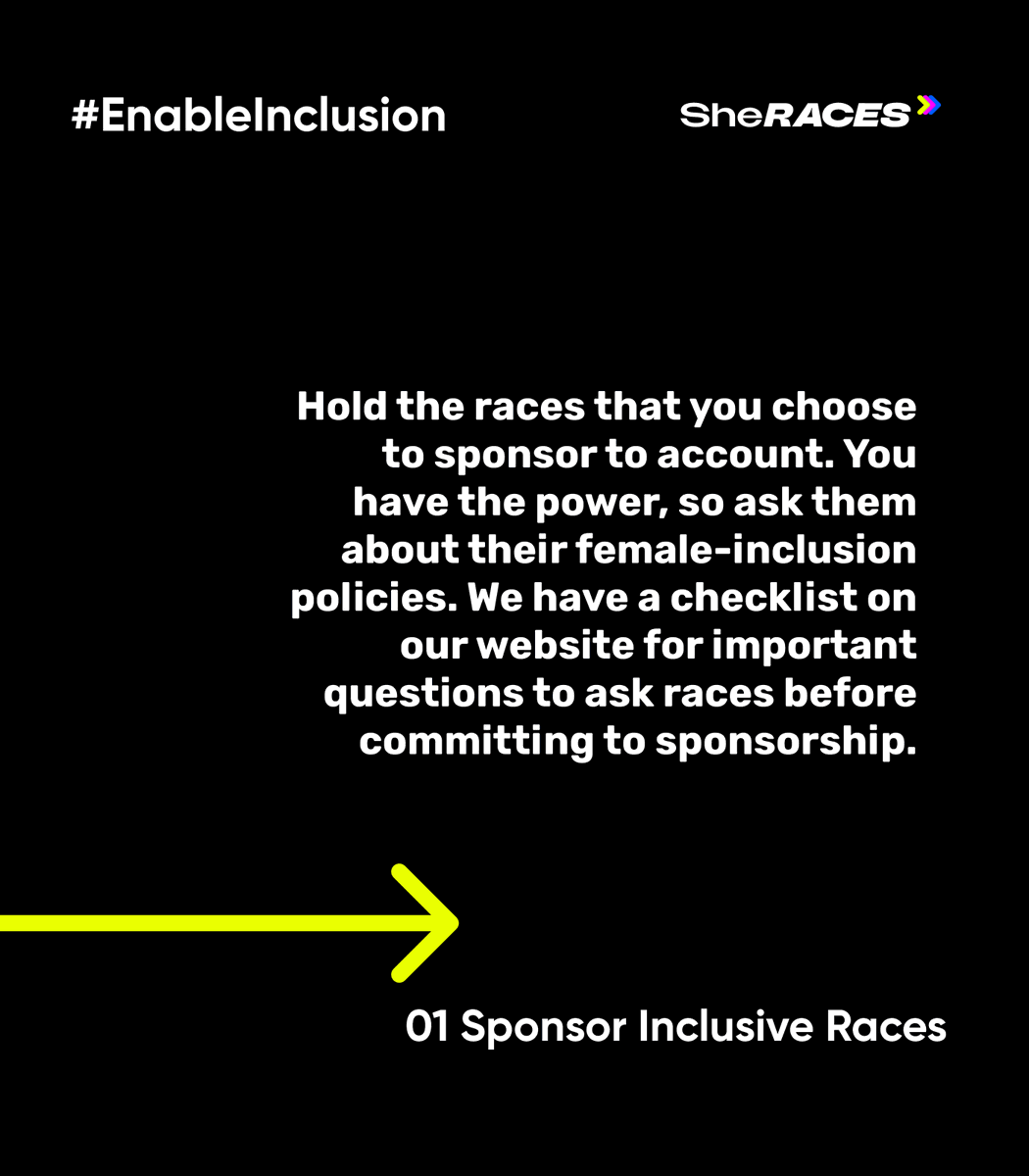 she_races's tweet photo. #EnableInclusion. Because we’re tired of just being inspired.

Listening to stories of women who’ve faced barriers and strived to climb over them.
They make us dream and hope and wonder.
But we can’t all climb over those barriers. https://t.co/0lOmdThb7I