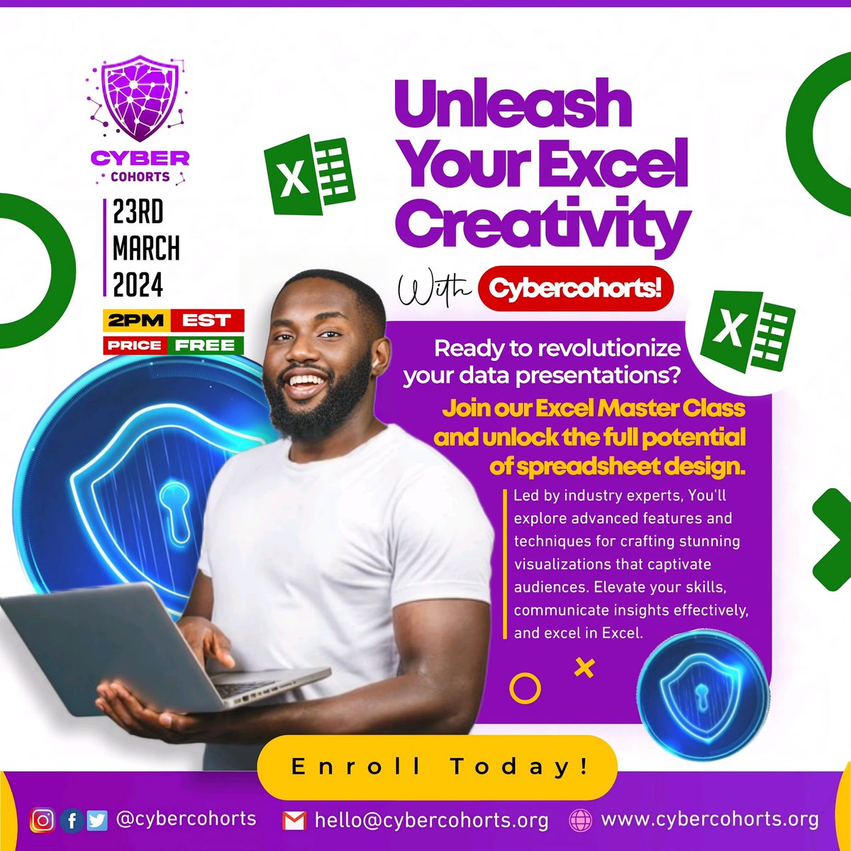cybercohorts's tweet image. Unlock Excel Mastery: Free Class!🚀💼 Register now: us06web.zoom.us/meeting/regist…
#excelmasterclass #dataanalysis #cybercohortsx