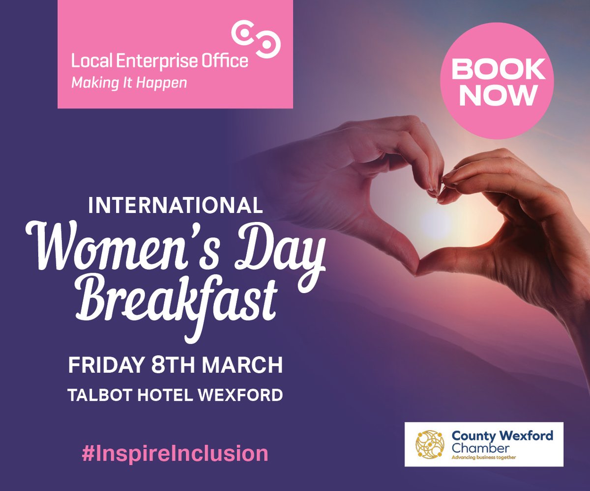 Only 2 more sleeps until we celebrate International Women’s Day! Join us at the Talbot Hotel Wexford for a day of inclusion and fun! #MakingITHappen #WomensDay #IWD2024 Book now: tinyurl.com/4h96pn3r