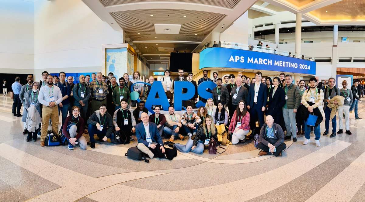 sqmscenter's tweet photo. There's plenty more #APSMarchMeeting coming up but we didn't want to wait to share our annual MM team pic! 📸#MidwestQuantum @Fermilab @NorthwesternU @AmesNatLab @NASAAmes @rigetti @RutgersU @CUBoulder @NIST @LockheedMartin @coschoolofmines @unitaryfund  @doescience https://t.co/M3RfV4OoDX