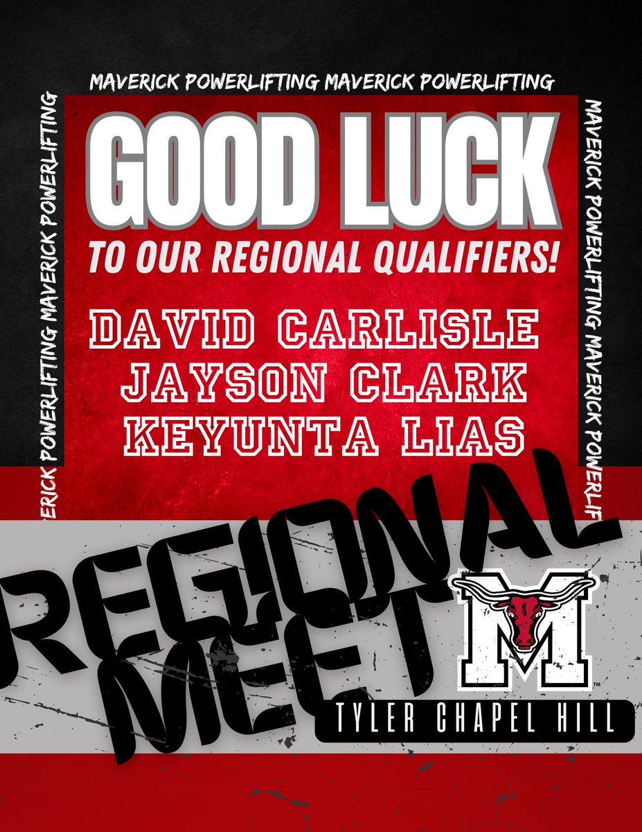 Good luck to our boys competing in the Regional Powerlifting Meet today!