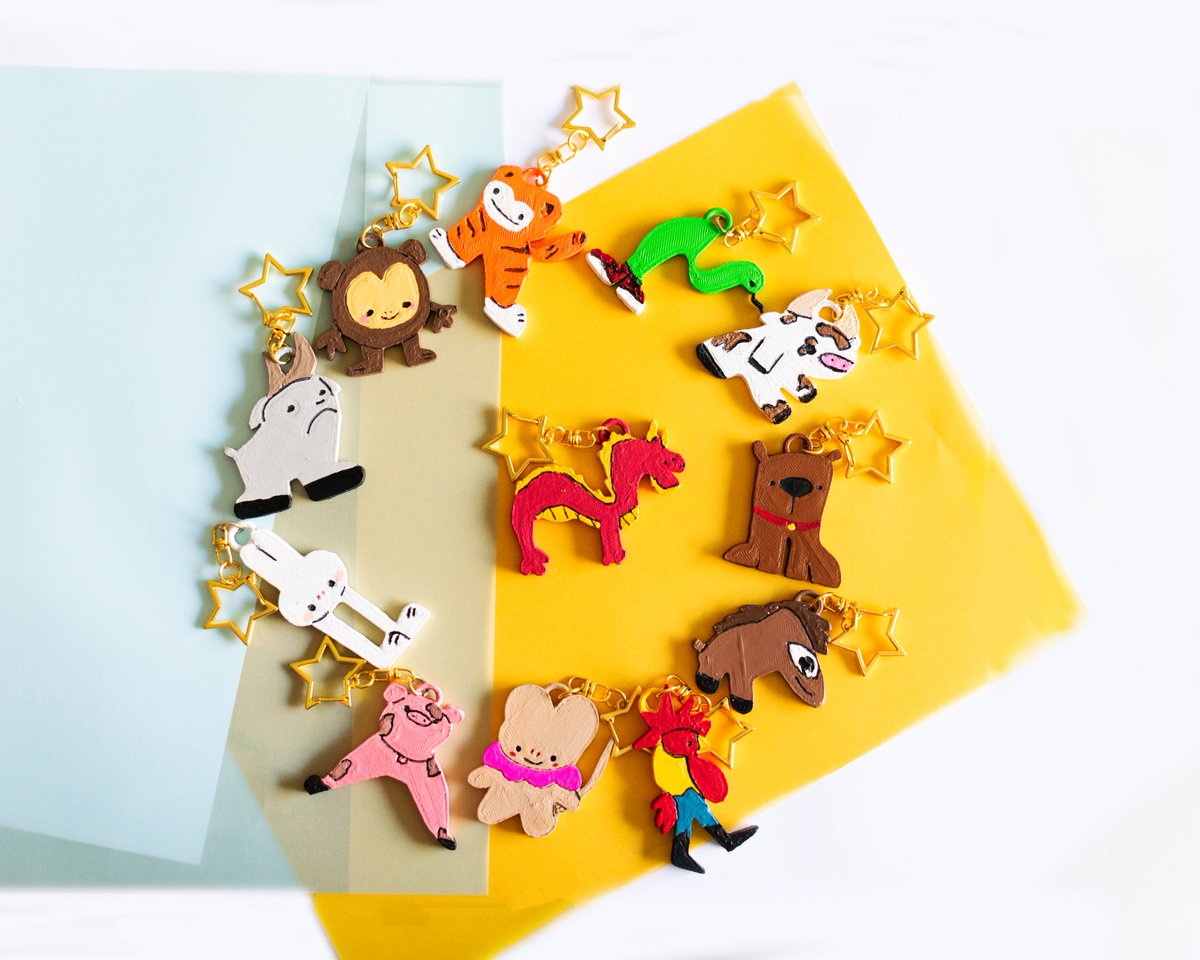 probablyrobin_'s tweet photo. hihi!!!! chinese zodiac leftovers from #localtopia are now on my etsy! all keychains were painstakenly handpainted and made with so much love x)

shop in bio!! https://t.co/8shnvYsOSO