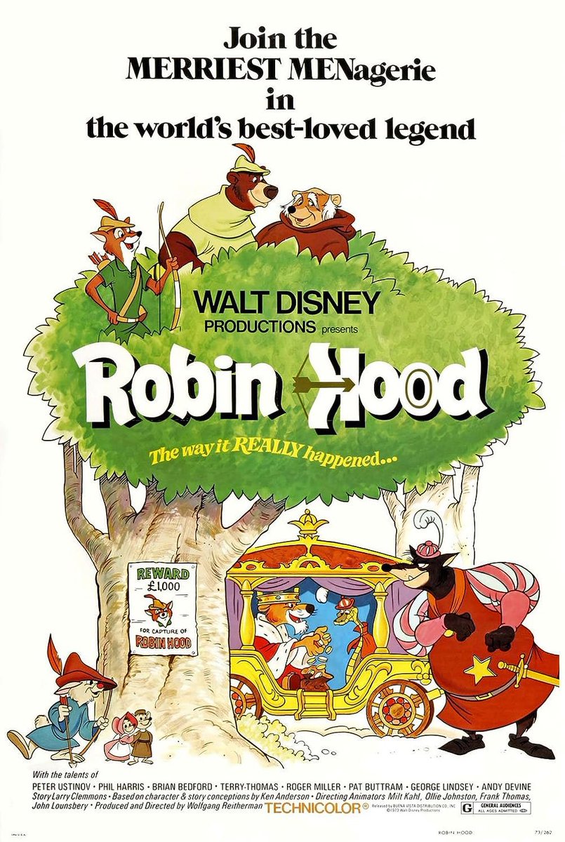 Folks! This week is a special presentation week and we are spotlighting the 1973 Disney film Robin Hood. See you all this Friday! #robinhood #disney #disneyanimation #podcast #moviepodcast #twodudesonedoublefeature
