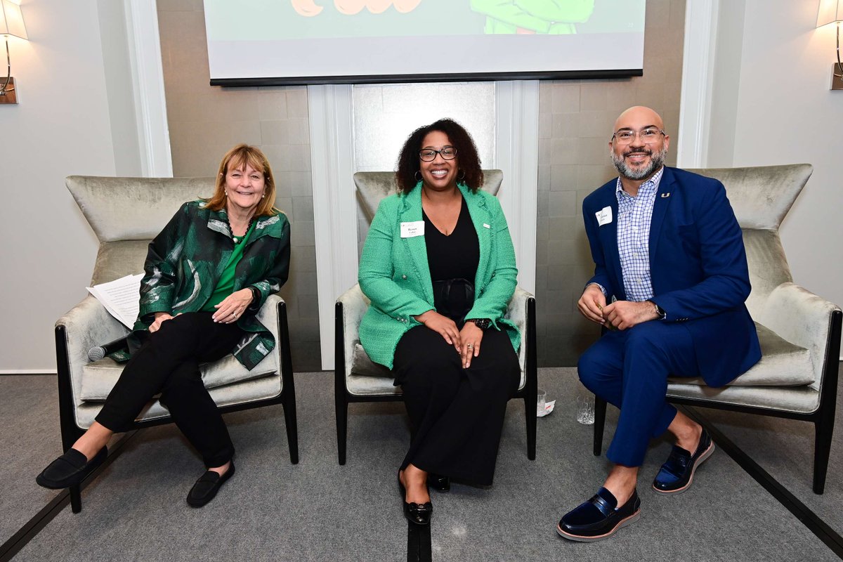 Our @atlantacanes were treated to a special night at Pancakes with Pat! 🙌 Pat Whitely, Ed.D. ’94, senior vice president for student affairs & alumni engagement, was joined by special guests, Renee Callan, Ed.D. ’18, and Christian Garcia, as she continued her tour. @drpatwhitely