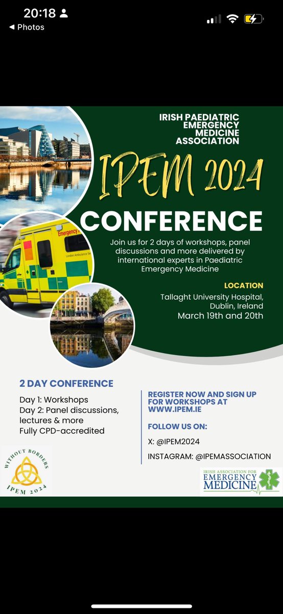 Join us at @IPEM2024 this year 🚓🆘🚑🏥 @CHI_Ireland @AoifeMu1989 @DrMBarrett @danihalltweets @rashasawaya @Turloughbolger