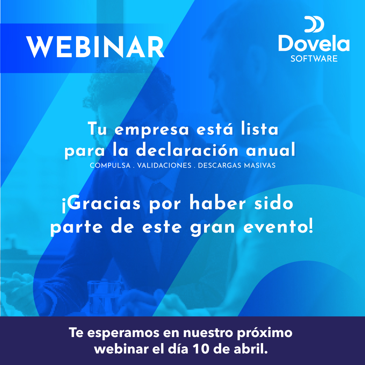 STOConsulting's tweet photo. 🔵Expresamos nuestro agradecimiento por haber asistido a nuestro Webinar 💻
Fue un placer contar con su participación, valoramos su tiempo y contribución 🙌
🔴Te esperamos nuevamente el día 10 de Abril por si te lo perdiste ¡Contáctanos y aparta tu lugar! 
#webinar #dovela https://t.co/KbKpTJTFox