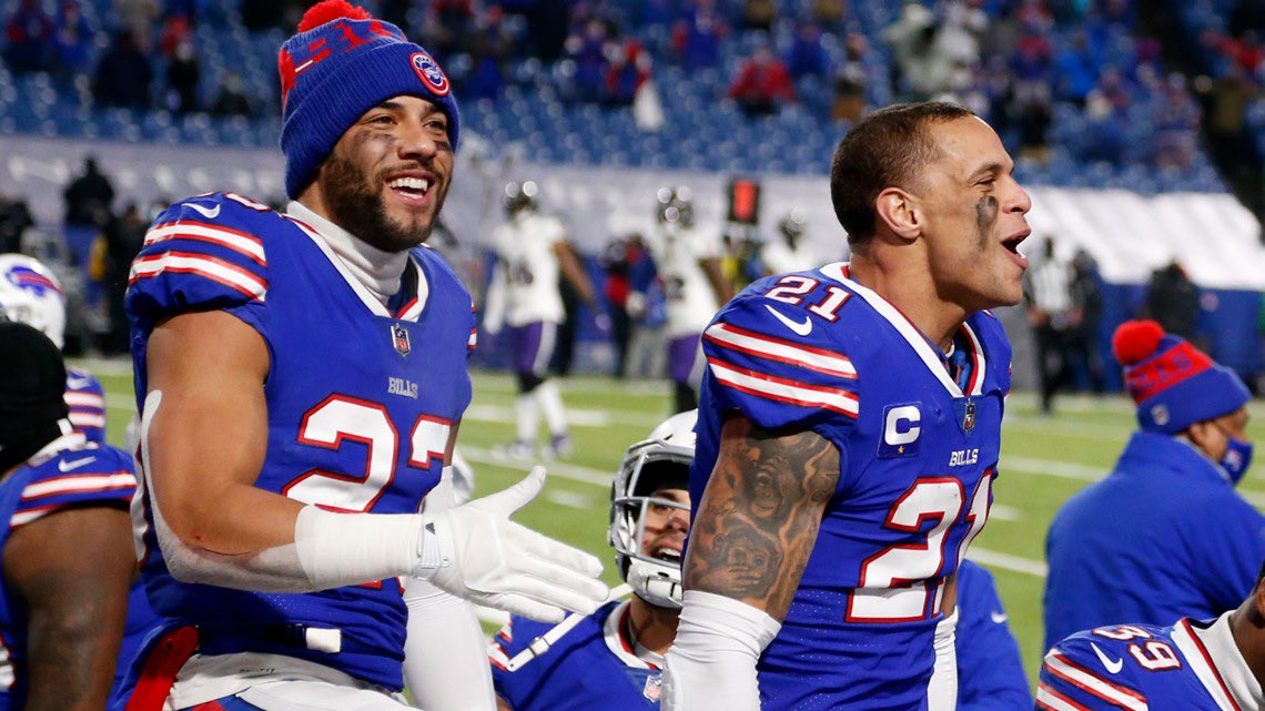 TheBillsGuys's tweet photo. Jordan Poyer &amp; Micah Hyde… THANK YOU 
Forever in our ❤️💙❤️, Forever #BillsMafia https://t.co/9RwepnmMVE