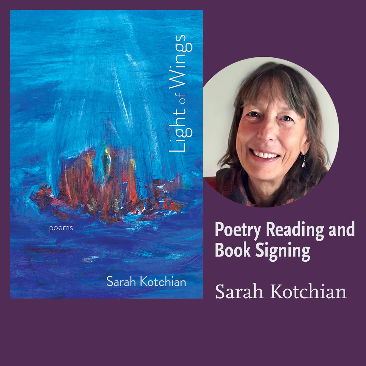 Join us 3/10, 6 pm, at @bookworksabq for the launch of Sarah Kotchian's new book, Light of Wings! Sarah will read from her haunting poetry, which merges spirit and nature in a voice both elegiac and celebratory. Experience this beautiful work first-hand. #sarahkotchian #poetry