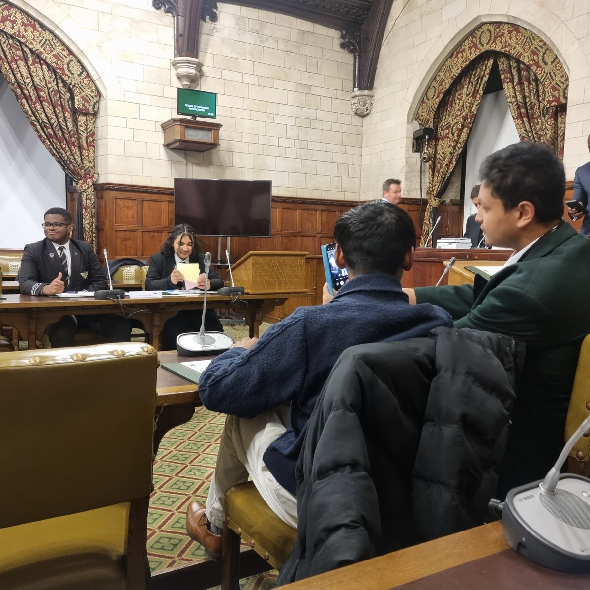 MissMeeBA's tweet photo. Our incredible duo. Talent, commitment and confidence displayed at the House of Commons last night. Taking part in the Police and Crime Commisoner School's Debate Finals they did @Bedford_Academy proud, supported by their amazing peers! Excellent runners up against fierce teams. https://t.co/UHvGqTbPJ2
