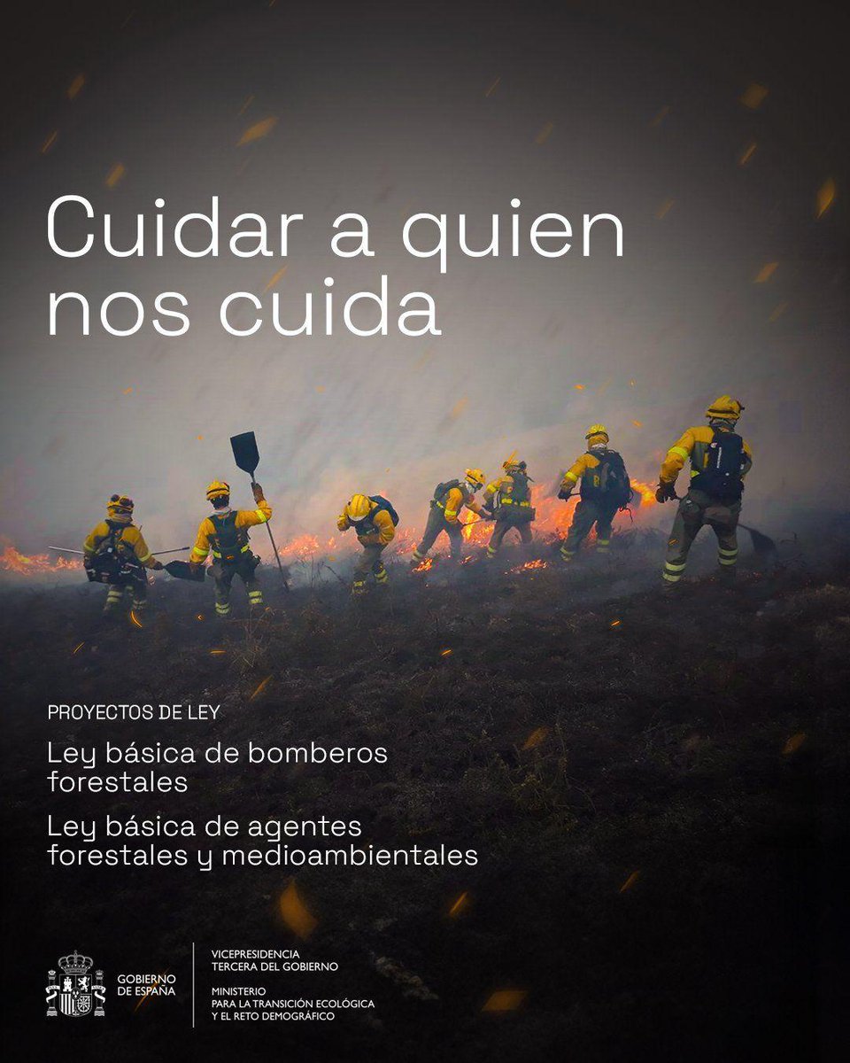 Somos #BRIF (Brigadas de Refuerzo en Incendios Forestales) Bomberos Forestales y también estaremos en el Estatuto Básico del Bombero Forestal.  @mitecogob @grupotragsa #cuidaraquiennoscuida #bomberosforestales #brif