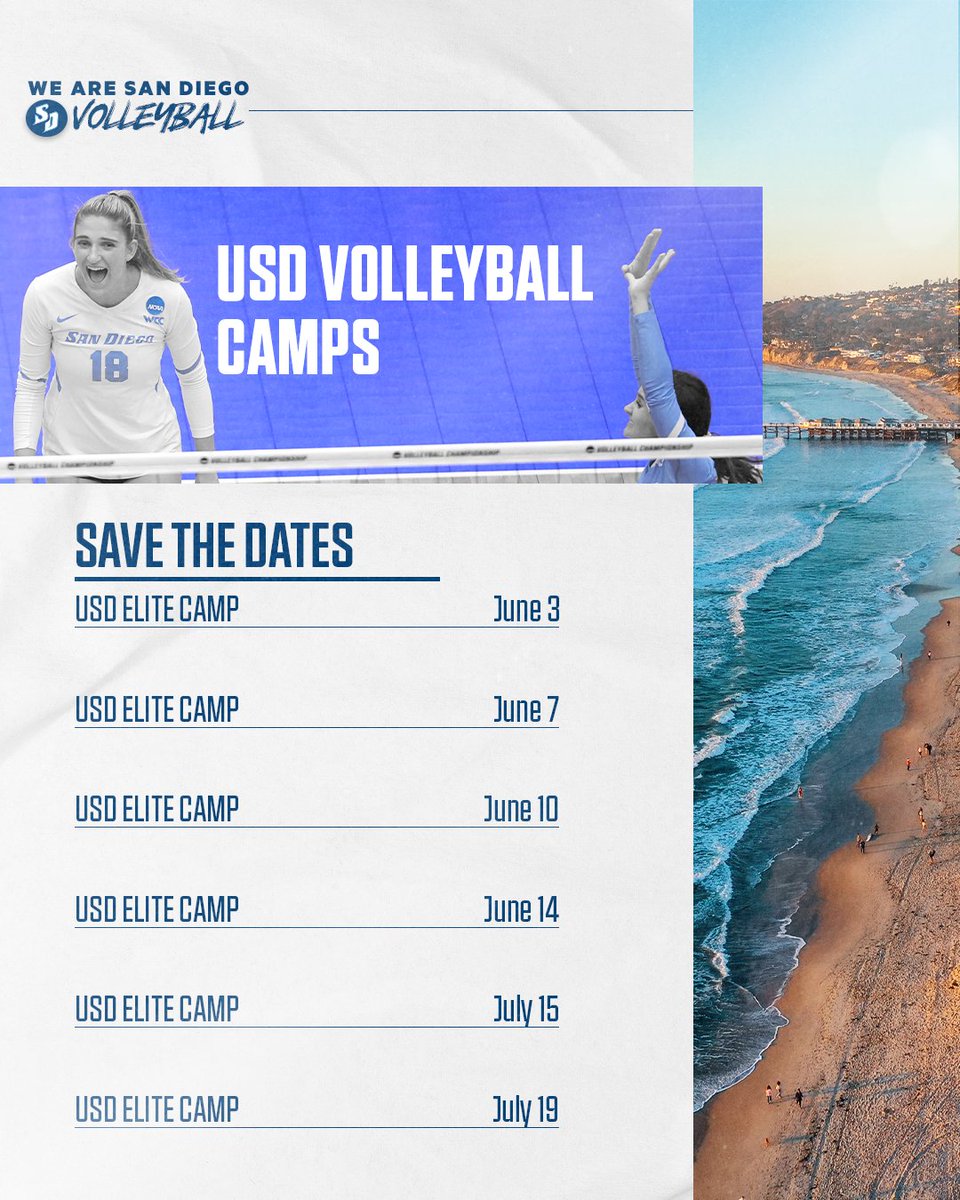 Are you ready to be ELITE? 6️⃣ chances to join us at our USD Elite Camp this summer! Don't miss out. More info: bit.ly/3wCMT0C #GoToreros