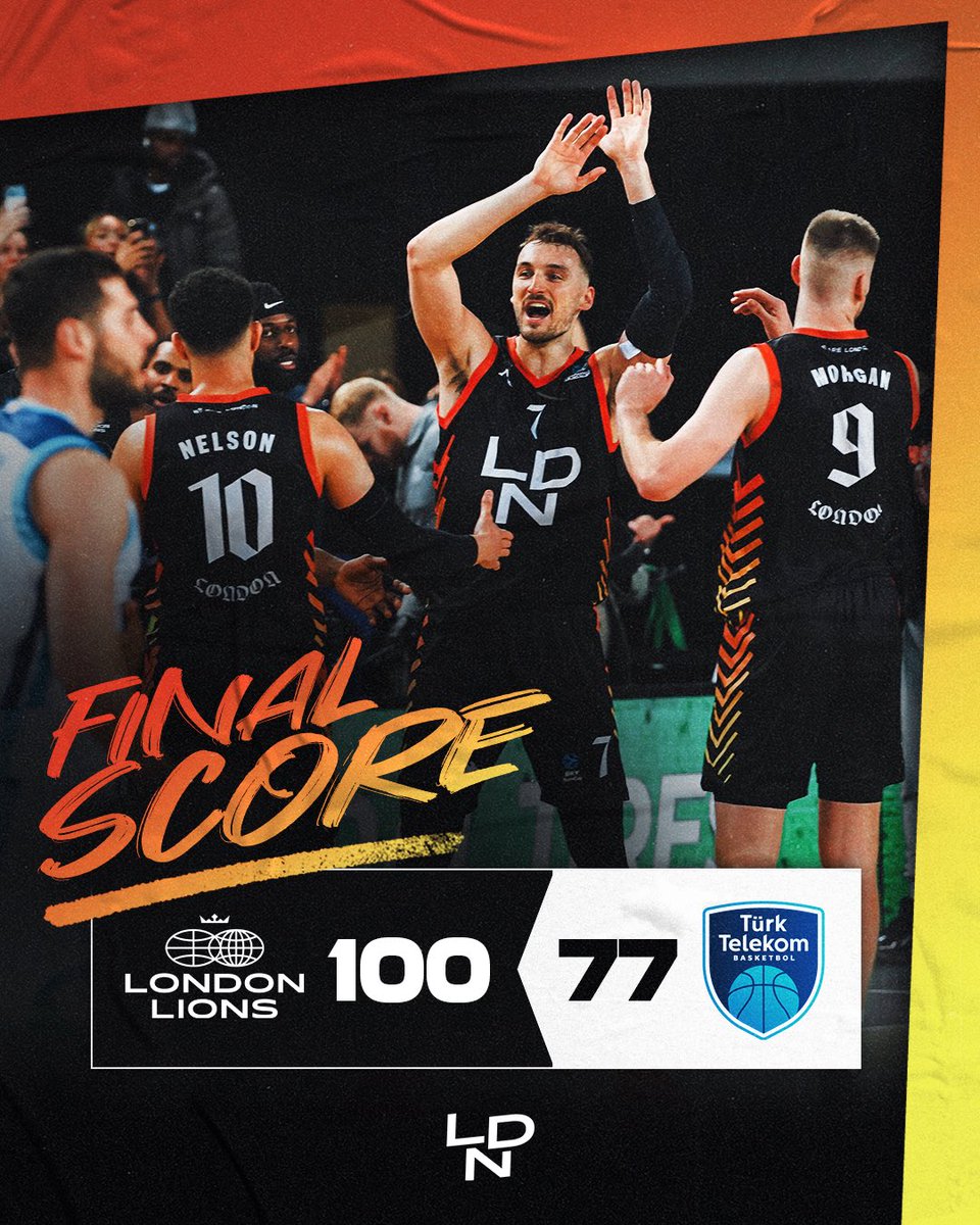 ON TO THE <a href="/EuroCup/">BKT EuroCup</a> QUARTERFINALS! 🦁🔥

#WeAreLondon #RoadToGreatness