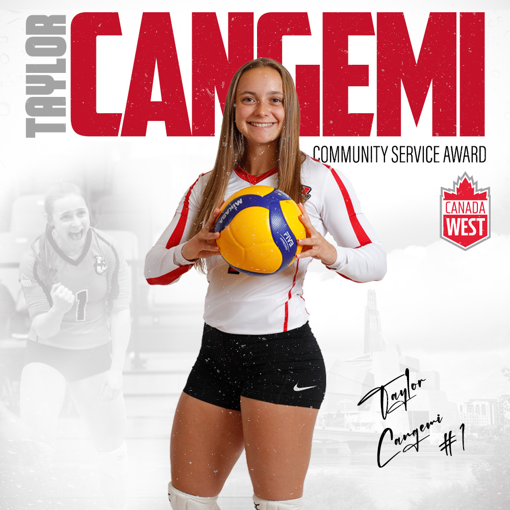 She is an exemplary student-athlete and a selfless volunteer.

Congratulations to Taylor Cangemi of <a href="/WesmenWVB/">Wesmen Women's Volleyball</a> who has earned the Canada West Student-Athlete Community Service Award for 2023-24. 

wesmen.ca/news/2024/3/6/…

#WePlayForWinnipeg