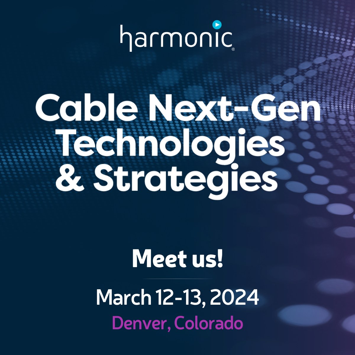 Harmonic is a Platinum Sponsor at the Cable Next-Gen Technologies & Strategy Conference! Come chat with #HarmonicTeam to discover our solutions for extending the capabilities of hybrid #fiber coax (#HFC) networks with high-bandwidth, reliable #broadband services.