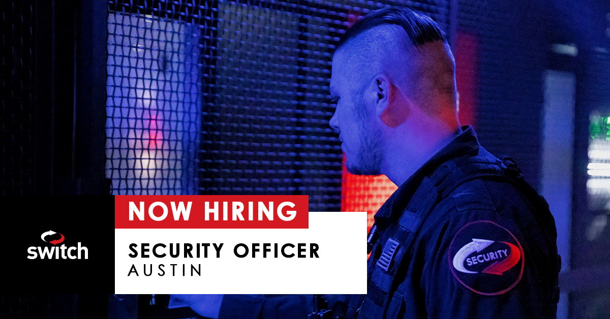 Switch is #hiring in Austin, TX for the position: Security Officer. Visit our website to learn more about this position and learn about careers at @Switch! bit.ly/3i65ffx #ATXJobs #AustinJobs #AustinCareers