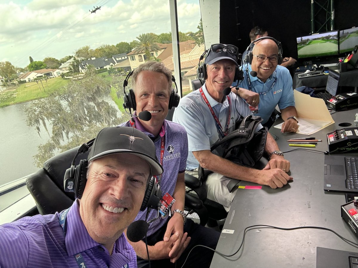 Rehearsal with the team from the desk at API presented my Mastercard! @ArnoldPalmer @GolfChannel