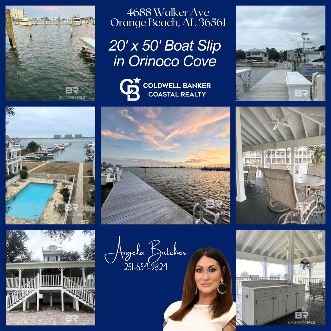cbcr5200's tweet photo. Angela Butcher 251-654-9824
Coldwell Banker Coastal Realty
Come see the views at this deeded boat slip at Orinico Cove's Mess About Marina, Orange Beach AL. 
MLS 358795 $129,000
4688 Walker Ave
Orange Beach, AL 36561
#cbcoastalrealty
https://t.co/dRxehP89bV https://t.co/zfjYAro9Oo