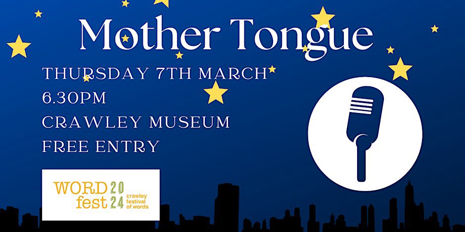 crawleywordfest's tweet photo. Don’t miss this feast of language from all four corners of the globe @CrawleyMuseum. Details and tickets via our website. 

#wordfestcrawley24 #linkinbio https://t.co/JiZHiyVgh9