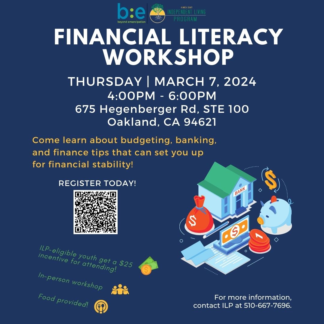 Tomorrow is our Financial Literacy Workshop facilitated by 1st United Credit Union! Learn about budgeting, banking, and finance tips that can set you up for financial stability. This workshop is for ILP-eligible youth. Use the QR code to RSVP!
#acilp #be4youth #financialliteracy