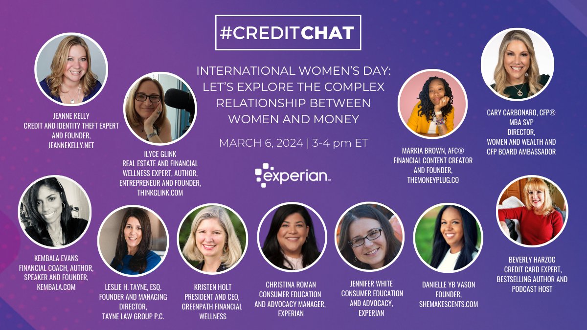 Jump into this conversation happening now ft. @creditscoop, @Glink, @Kembala, @LeslieHTayneEsq, @CaryCarbonaro, @theemoneyplug, @GreenPath, @BeverlyHarzog, @SheMakesCents, @Jennifer_wWhite, and @Teena_LaRo! #CreditChat