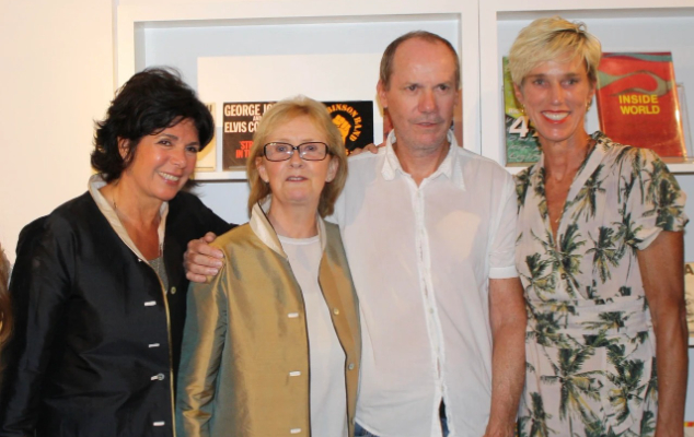 Cheers to the #EarlyPhotography exhibit @RichardPrince4 @Gagosian 📸Memories at a #StuartSutcliffe show @harpersbooks with his wife and Pauline Sutcliffe and Diane Vitale, CEO @SutcliffeEstate