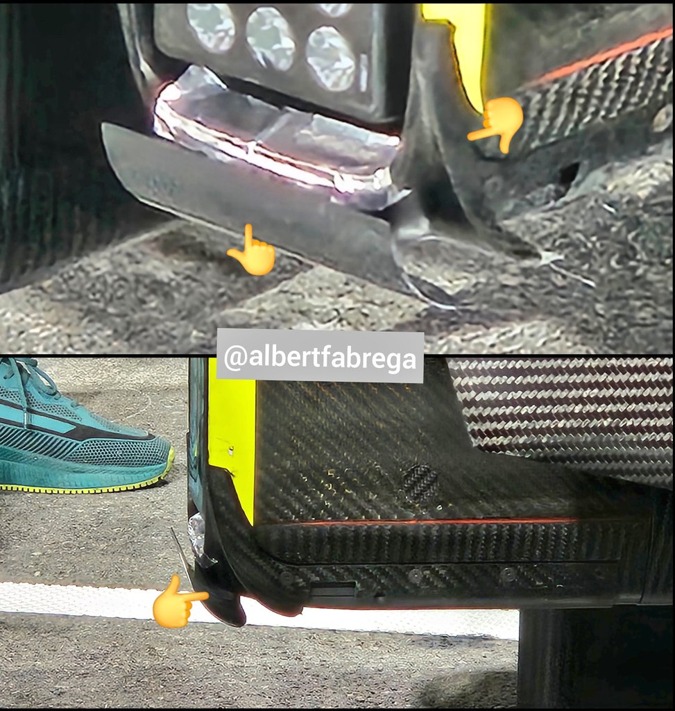 AlbertFabrega's tweet photo. Detalle del aletín en la estructura de impactos trasera del Aston Martin. Ya estaba en Barein. 

Detail of Aston Martin winglets on the rear impact structure. Already seen in Bahrain
#SaudiArabiaGP https://t.co/mLjhzBRIwV