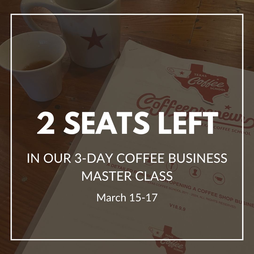 Only 2 spots left in our 3-Day Coffee Business Master Class on March 15-17th. This isn’t just for new coffee shop owners. 

Enroll now at the link in bio!