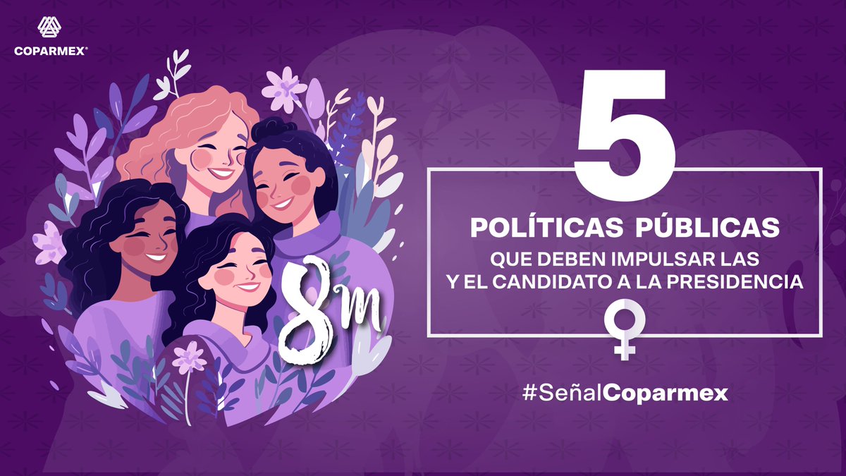 🟣 Ser mujer en México implica enfrentar constantes barreras ¡esto debe cambiar! 🙋‍♀️

Desde #Coparmex proponemos 5 políticas que consideramos deben integrar las plataformas de quienes aspiran a la Presidencia:

📌 Propuesta estratégica para la reducción de violencia de género
⚖️