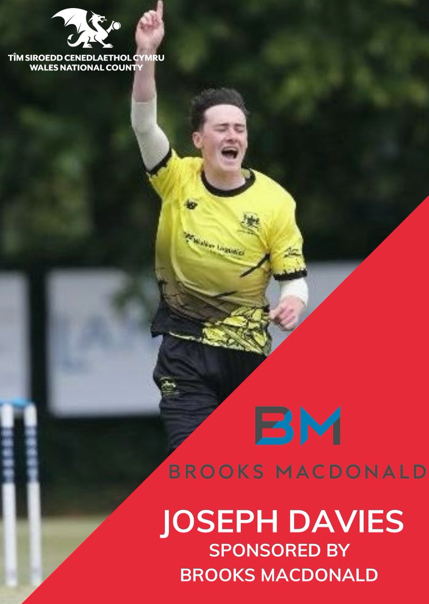 🙌🏻 Young pacer Joseph Davies - fresh into the fold this winter - will be sponsored by <a href="/BrooksMacdonald/">Brooks Macdonald</a> this season!

☄️ Joe is a hugely exciting prospect and will be looking to make a competitive debut for 🏴󠁧󠁢󠁷󠁬󠁳󠁿 at some stage this summer! 

🔗 brooksmacdonald.com 

🏏🐉🏴󠁧󠁢󠁷󠁬󠁳󠁿🔴🔵