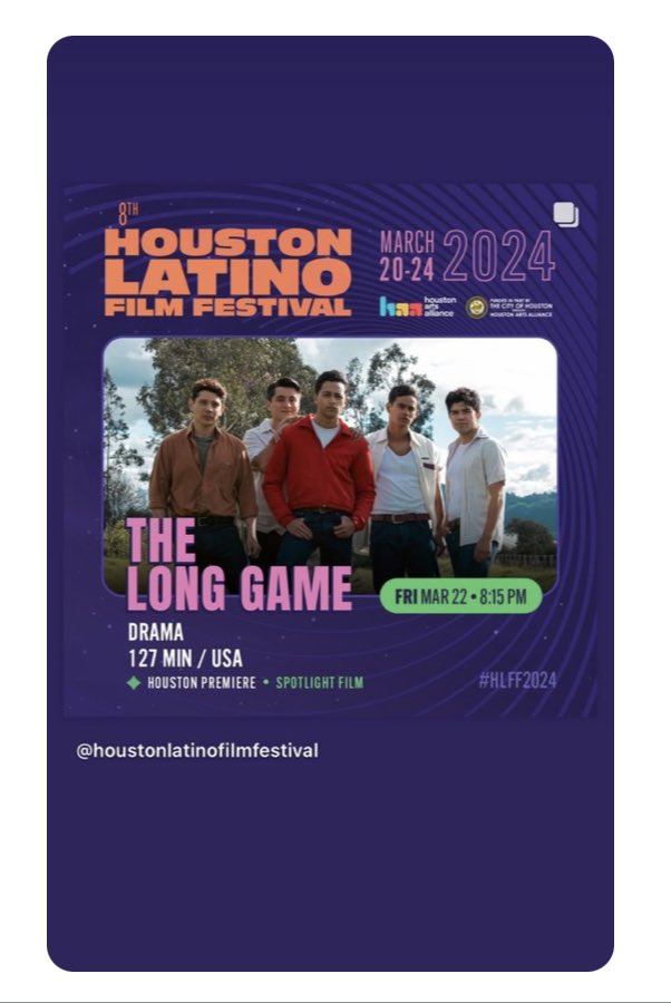 MOVIE NEWS…The Long Game…⁦@jayHernandez…Houston,TX 🎥