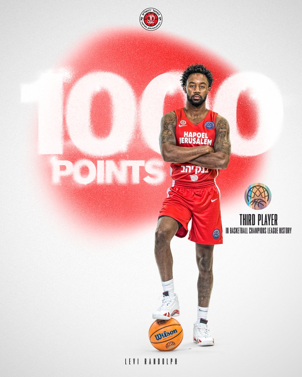 🚨 𝗠𝗶𝗹𝗲𝘀𝘁𝗼𝗻𝗲 𝗮𝗹𝗲𝗿𝘁 🚨 Levi Randolph becomes the third player with 1000 career points in the #BasketballCL!