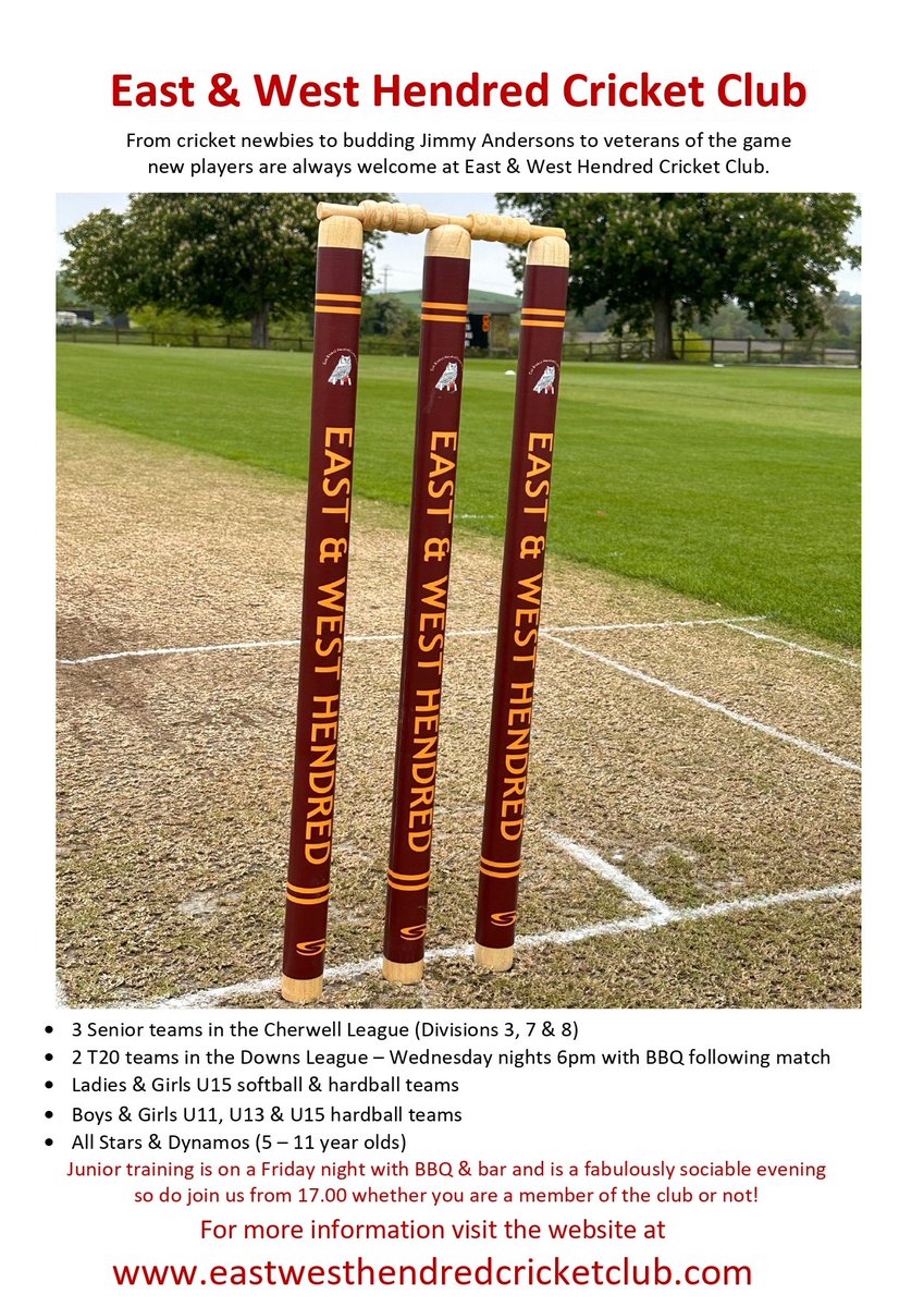 Cricket for all at EWHCC!
Seniors, Juniors and Ladies teams running in 2024.
Get in touch to join!
#owls
🏏🦉