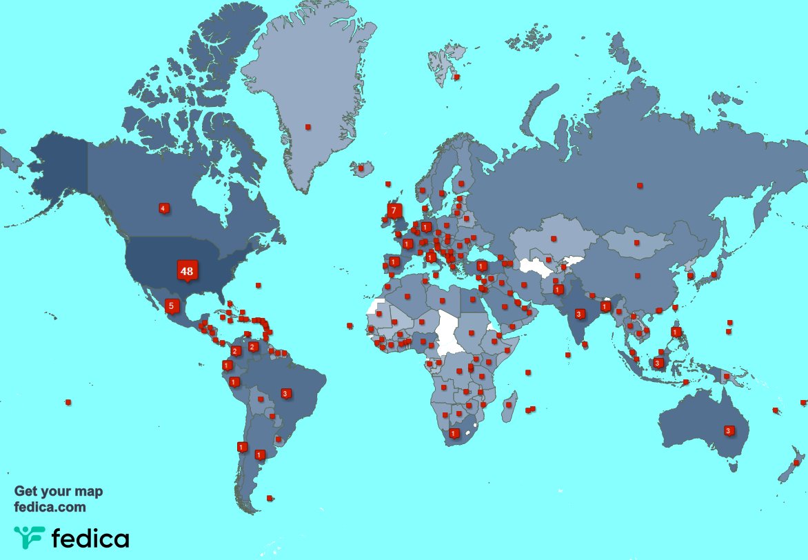 Special thank you to my 504 new followers from Spain, Mexico, South Africa, and more last week. fedica.com/!MsTeagan