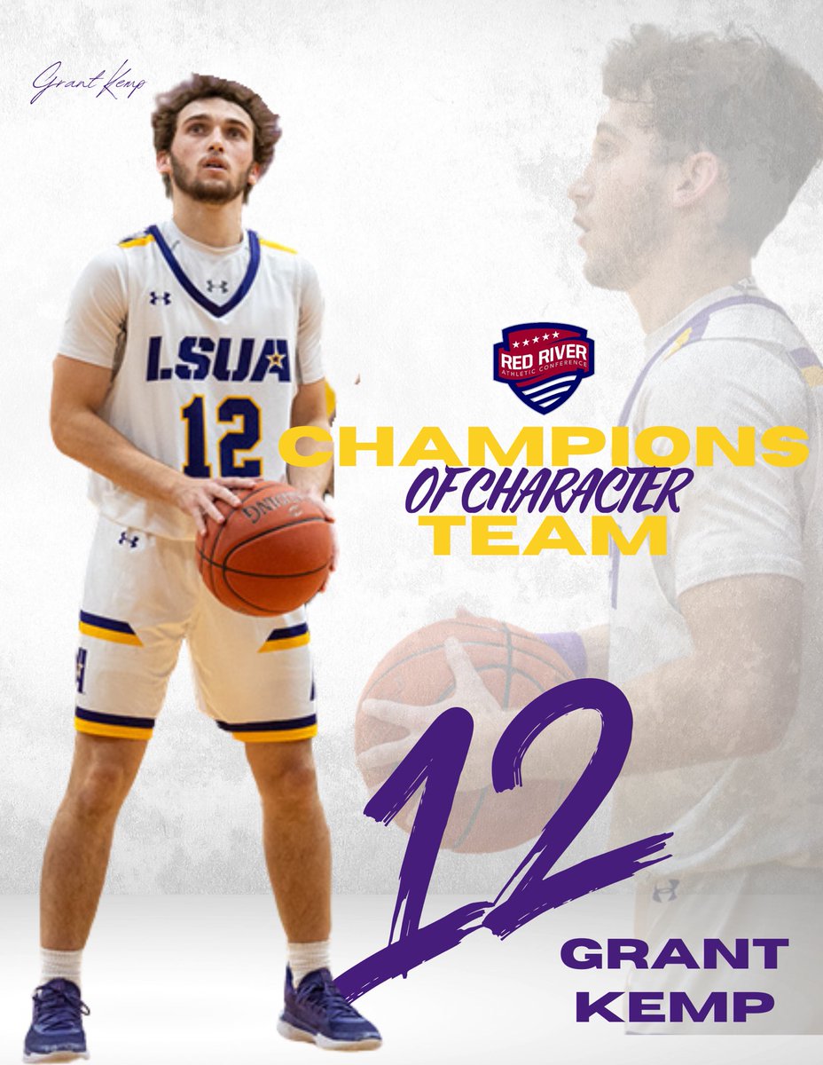 #12 Grant Kemp named to Red River Athletic Conference Champions of Character Team! #DTC