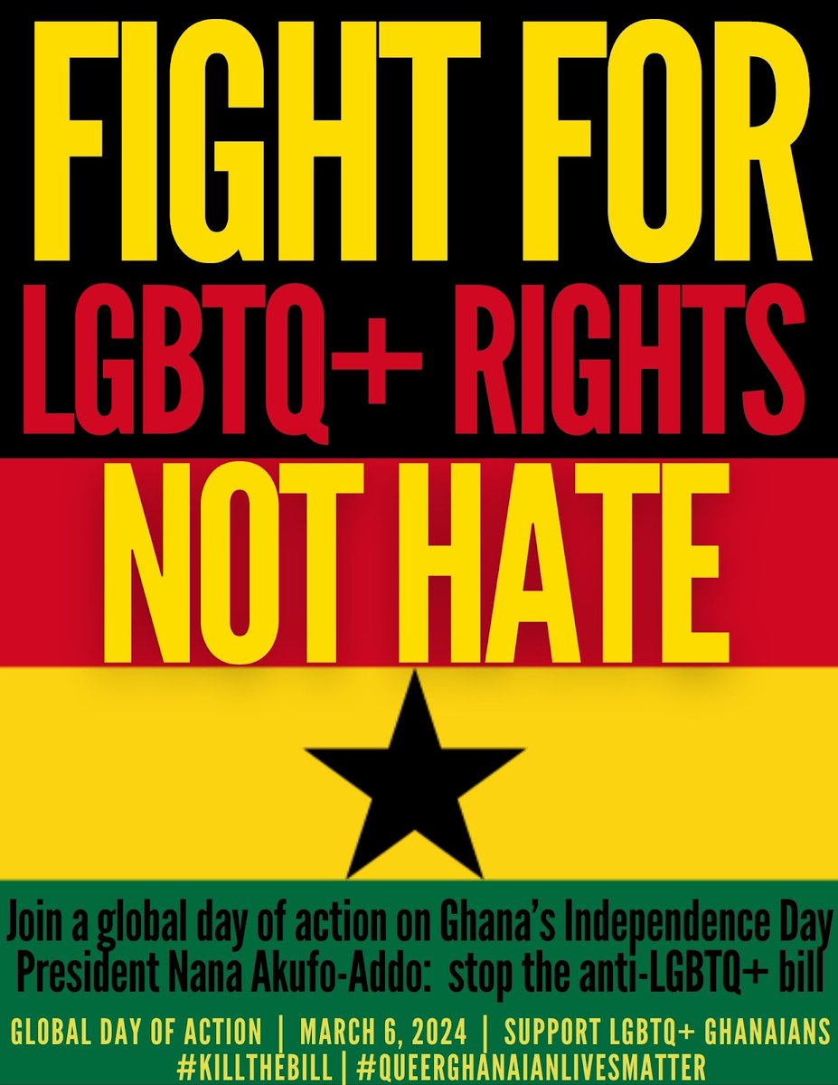 Black LGBTQIA+ Migrant Project (BLMP) (@officialblmp) on Twitter photo Today is #GhanaAt67 🇬🇭 and activists are protesting in London, Copenhagen, Toronto, Pretoria calling on Pres <a href="/NAkufoAddo/">Nana Akufo-Addo</a>:
Reject Ghana's new anti-LGBTQ+ bill & stand for Constitutionally enshrined rights to equality, speech, non-discrimination -> bit.ly/LGBTQPrideGhana Today is #GhanaAt67 🇬🇭 and activists are protesting in London, Copenhagen, Toronto, Pretoria calling on Pres <a href="/NAkufoAddo/">Nana Akufo-Addo</a>:
Reject Ghana's new anti-LGBTQ+ bill & stand for Constitutionally enshrined rights to equality, speech, non-discrimination -> bit.ly/LGBTQPrideGhana