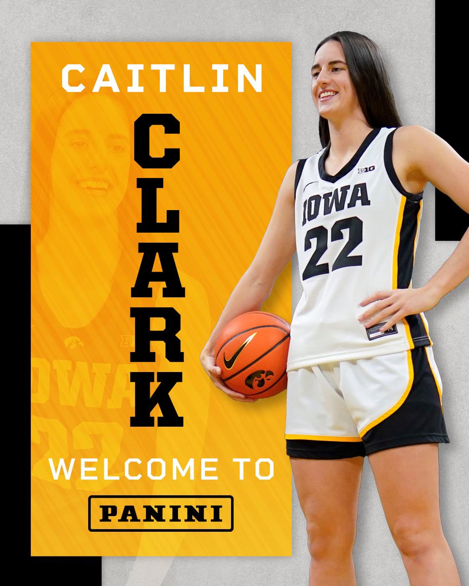 A transcendent icon who will define and inspire the future.

<a href="/CaitlinClark22/">Caitlin Clark</a> is a true 1-of-1, who we are honored to officially welcome to the Panini Family. 
 
Read more about our game-changing exclusive partnership here: blog.paniniamerica.net/panini-america…

Shop Caitlin’s record breaking