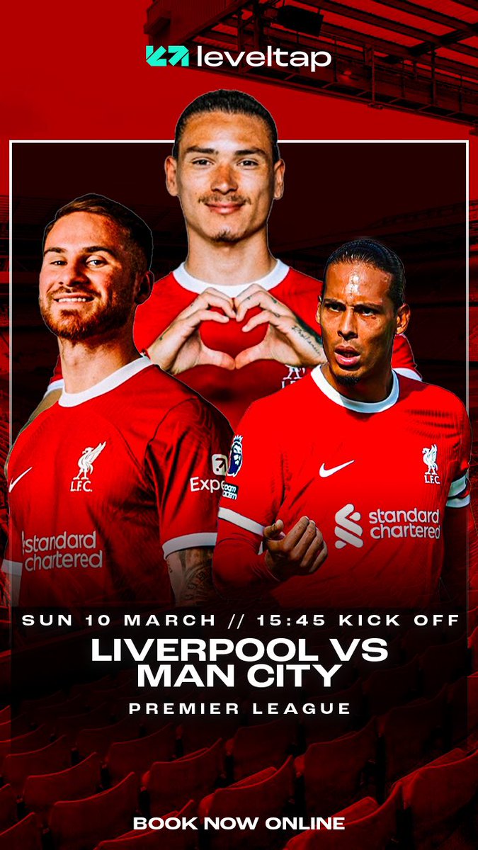 LevelTapLPL's tweet image. Live Sports at @LevelTapLPL ⚽️

Sparta Prague v Liverpool | 7/3/24 | 17:45 kick off

Man Utd v Everton | 9/3/24 | 12:30 kick off

Liverpool v City | 10/3/24 | 15:45 kick off

+ #SaudiArabianGP 
+ All European matches

#livefootball #liverpool #f1 #lfc #everton #leveltap