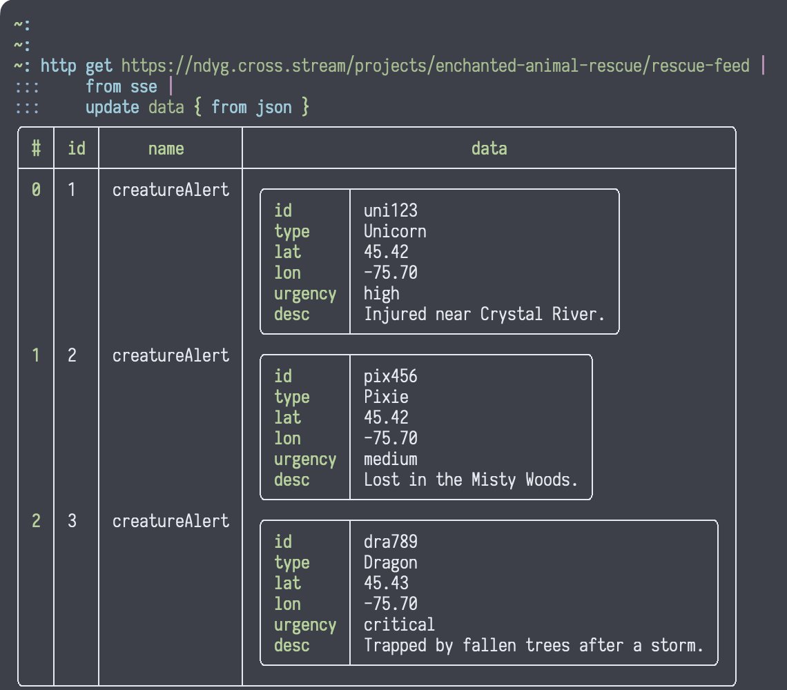 cablelounger's tweet photo. The @nu_shell community has strong momentum. 0.91 introduces @devynci's work on streaming data into and out of plugins. 

This enhancement enables the creation of plugins that can parse a stream of HTTP server-sent events, for example

https://t.co/fkK43BYzv4 https://t.co/pfJzI3ECJE