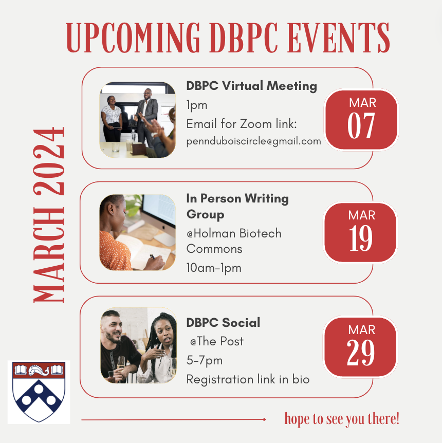 March events with DBPC - Hope to see you there!