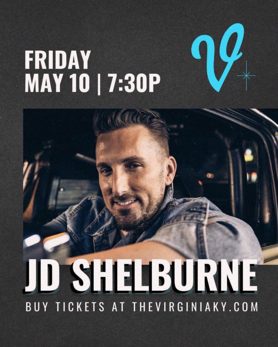 JDSHELBURNE's tweet photo. 🚨NEW SHOW!
JUST ANNOUNCED: JD Shelburne takes over our stage The Virginia in Downtown Somerset, KY on Friday, May 10 at 7:30PM with his latest country music album, Neon Hallelujah! Tickets available now 🎟️ https://t.co/AZSY5Dgq1t #thevirginiaky #seemyset #somersetky #kytourism https://t.co/Krhd5j0MZO
