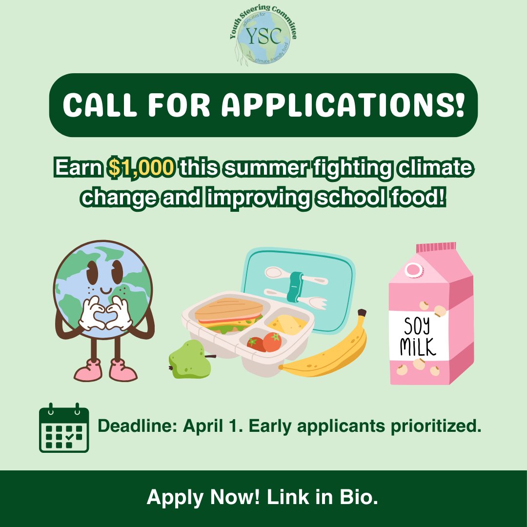 🌿 We are excited to announce that applications to join the 2024 Plant Powered Youth Steering Committee are now open! Apply now! Link: idealist.org/en/nonprofit-i… #ClimateAction #YouthEmpowerment #GenZ #PlantBased #FoodJustice