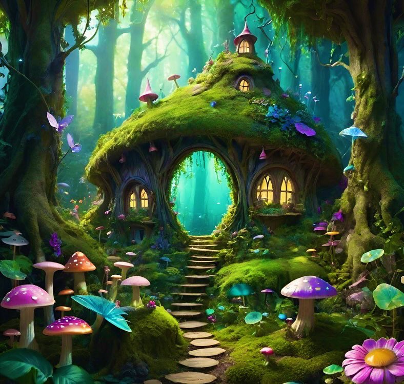 Magical fairytale houses 🍄🩷 #aiart #AIArtCommuity #fantasty #magical #fairytale #fairy #art #ai #aiartist #AIbeauty #follow #forest #gnomes