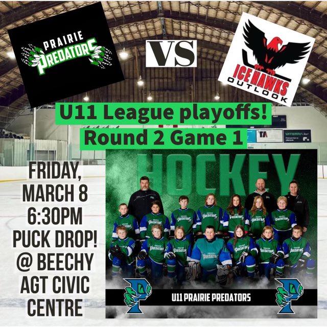 Come on down to the Beechy AGT Civic Centre on Friday for some playoff hockey!! #WWAG