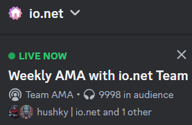 ericspo29's tweet photo. Để nhận role Tier2 của @ionet_official trên discord khi tham gia AMA, hãy đến đến kênh #ama-participation và nhấp vào biểu tượng màn hình máy tính. Bạn có thể nhấp lại nếu bạn chưa có role. 

Kênh sẽ mở trong vòng 20 phút vào cuối buổi AMA. https://t.co/klkQ6wSoyJ