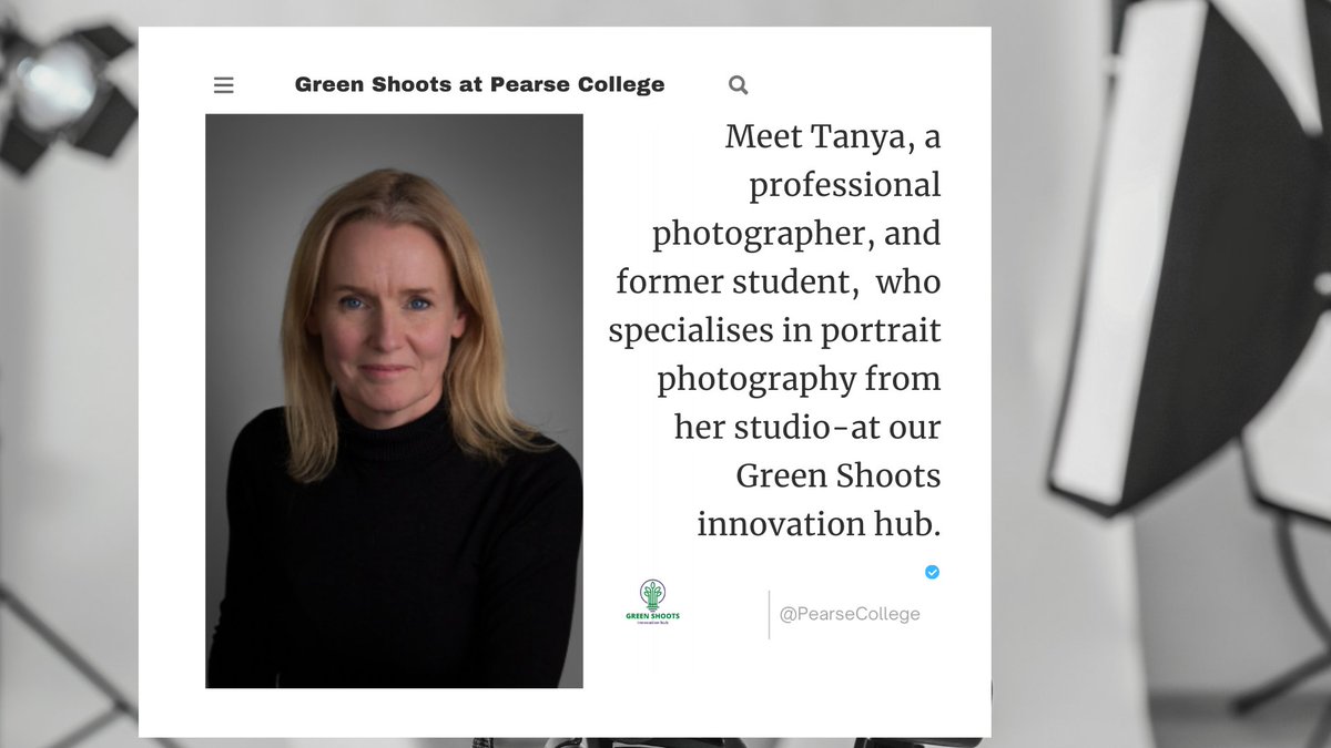 PearseCollege's tweet photo. Meet one of our Innovation Hub entrepreneurs, Tanya - a former student who now specializes in portrait photography from your studio at #PearseCollege's #Innovation Hub.
For more on Tanya, https://t.co/gFGnVVjA2R
Celebrating Local Enterprise this week, and every week #LEW24 https://t.co/VHzTcq05rh