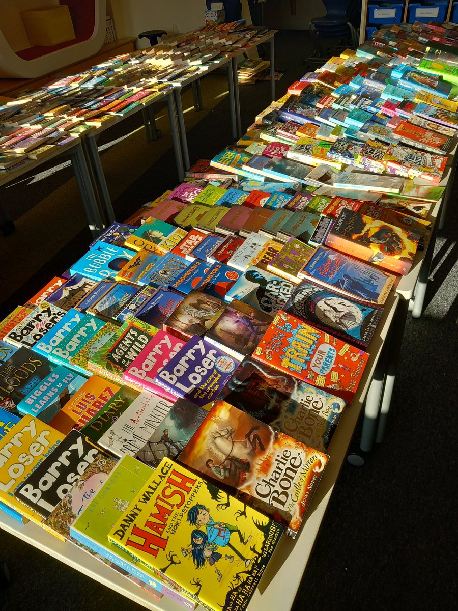We are VERY excited to be preparing over 1000 donated books for our BIG BOOK SWAP tomorrow for <a href="/WorldBookDayUK/">World Book Day UK 📚</a>! #shinebrightly
<a href="/BBCWiltshire/">BBC Wiltshire</a>