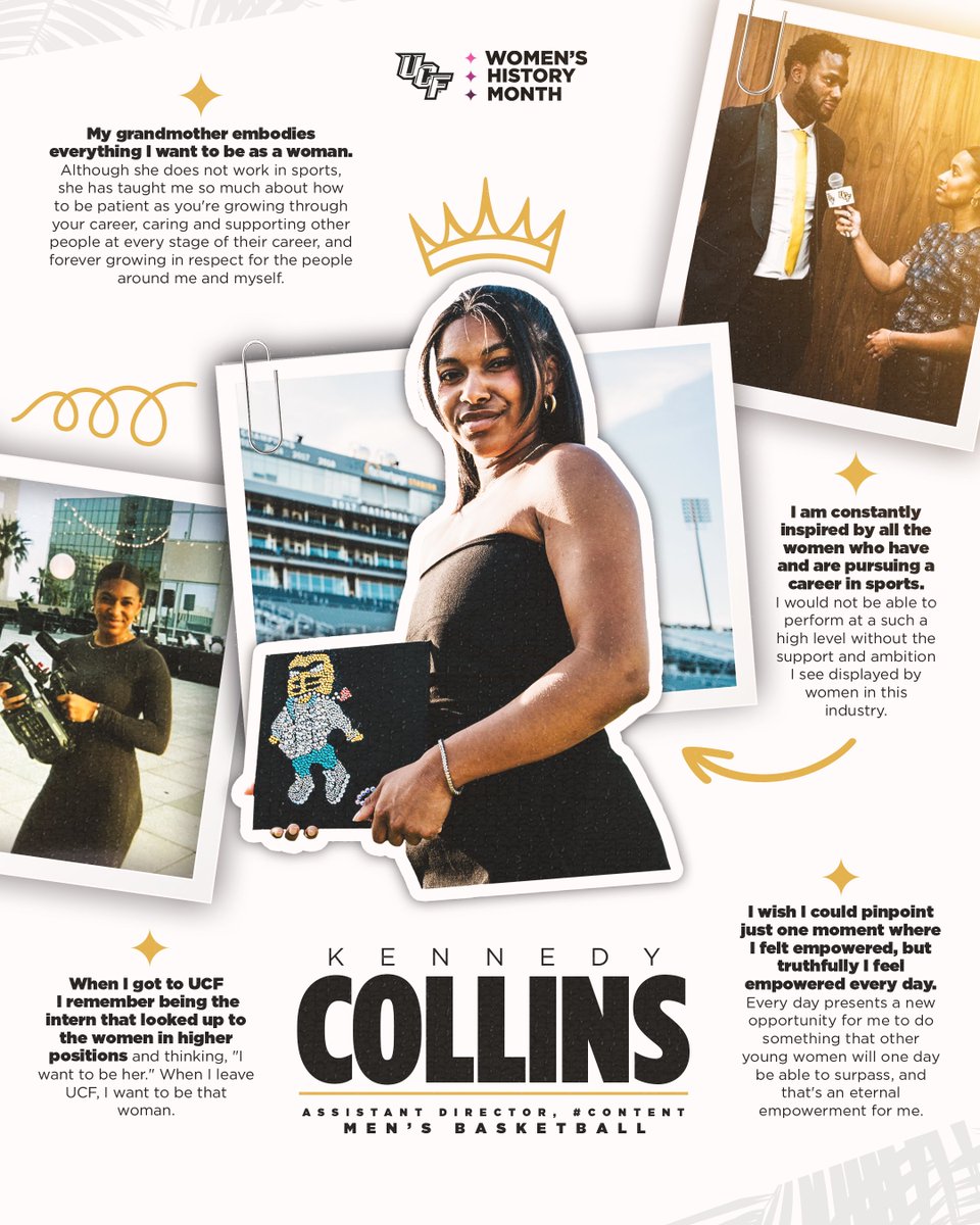 Our first @UCF_MBB #Content admin 📲 We celebrate #WomensHistoryMonth and Kennedy Collins ✨