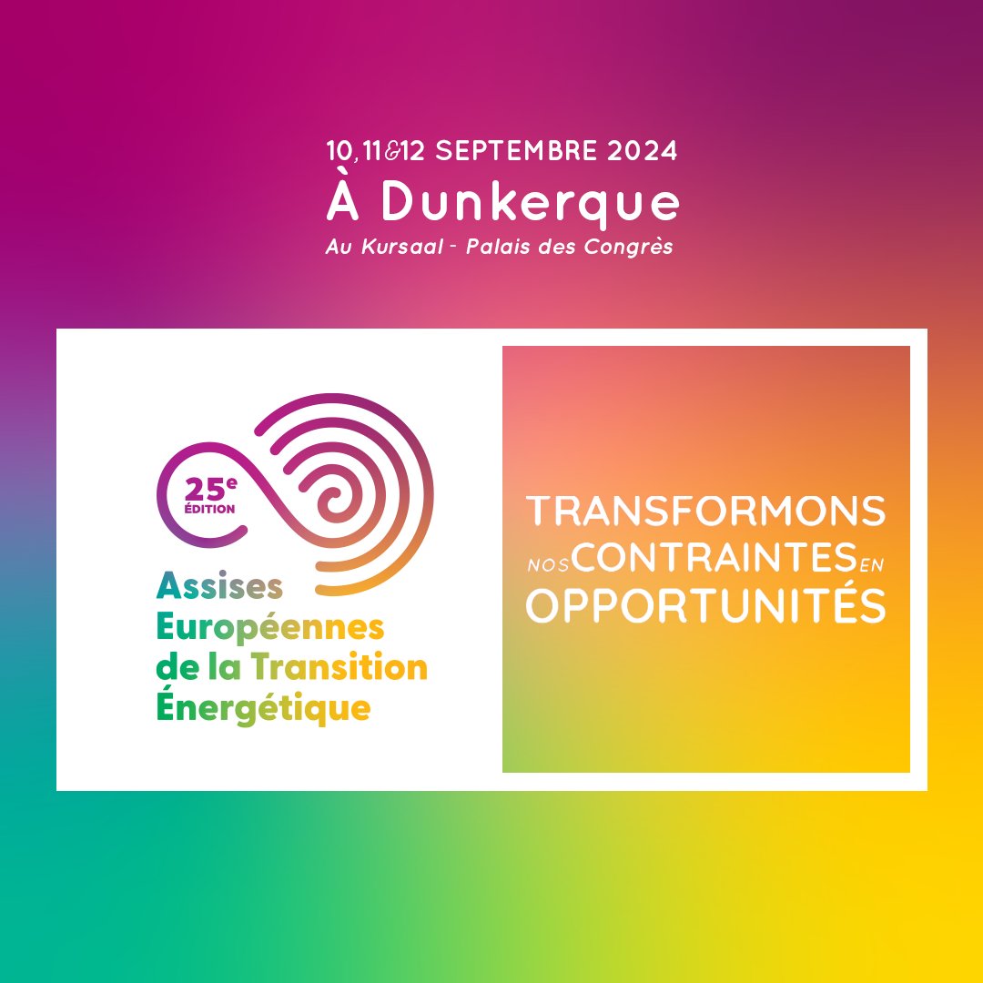 [PRENEZ NOTE ! #AETE2024]

"𝐓𝐑𝐀𝐍𝐒𝐅𝐎𝐑𝐌𝐎𝐍𝐒 𝐍𝐎𝐒 𝐂𝐎𝐍𝐓𝐑𝐀𝐈𝐍𝐓𝐄𝐒 𝐄𝐍 𝐎𝐏𝐏𝐎𝐑𝐓𝐔𝐍𝐈𝐓𝐄́𝐒" sera le fil conducteur des 25e Assises Européennes de la Transition Énergétique, qui se tiendront du 10 au 12 septembre 2024 au Kursaal de Dunkerque ! 💡