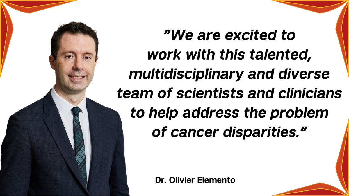 Weill Cornell Medicine (@weillcornell) on Twitter photo Global team awarded funding up to $25 million from <a href="/CancerGrand/">Cancer Grand Challenges</a> to study causes of cancer inequities.
Team includes Dr. Olivier Elemento of <a href="/WCMEnglanderIPM/">WCM Englander Institute for Precision Medicine</a>, Dr. Lisa Newman of <a href="/WCMSurgery/">Weill Cornell Medicine Surgery</a> and Dr. Christopher Mason (<a href="/mason_lab/">Chris Mason</a>).
#CancerGrandChallenges
bit.ly/48H0KAg Global team awarded funding up to $25 million from <a href="/CancerGrand/">Cancer Grand Challenges</a> to study causes of cancer inequities.
Team includes Dr. Olivier Elemento of <a href="/WCMEnglanderIPM/">WCM Englander Institute for Precision Medicine</a>, Dr. Lisa Newman of <a href="/WCMSurgery/">Weill Cornell Medicine Surgery</a> and Dr. Christopher Mason (<a href="/mason_lab/">Chris Mason</a>).
#CancerGrandChallenges
bit.ly/48H0KAg